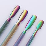 Dual-ended Chameleon Nail Cuticle Pusher Remover Rainbow Sta