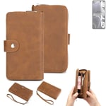 2in1 protection case for Realme Gt Neo 2 wallet brown cover pouch