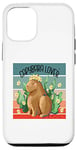 Coque pour iPhone 12/12 Pro Capybara fleur couronne nature harmonie joie animal amateur