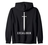 Excalibur The Legendary Sword in the Stone of King Arthur Zip Hoodie