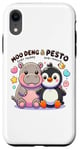 Coque pour iPhone XR Moo Deng Et Le Bébé Hippopotame Au Pesto Bébé Pingouin