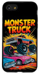 iPhone SE (2020) / 7 / 8 Monster Truck Crushing Cars Art for Monster Truck Lovers Case