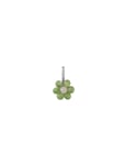 My Flower Charm 7Mm Silver Green Design Letters