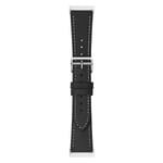 Fitbit Versa 4 Armband i äkta läder, svart