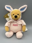 Disney Store Winnie The Pooh Plush Soft Toy Easter Pooh 2000 Pink Outfit NEW