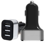 3 Port Universal Usb Car Charger 5.1a 26w Three Triple For Iphone Sony Samsung