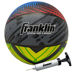 Franklin Sports Mystic Basketball - Ballon de Basket Taille Officielle - Basketball intérieur + extérieur - Ballon de Basket en Caoutchouc 74,9 cm - Pompe à air Incluse