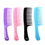 UK Large Wide Toothed Comb Curly Hair Hairdressing Tool Detangler Wet Hair Brush