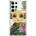 ERT GROUP Coque de téléphone Portable pour Samsung S22 Ultra Original et sous Licence Officielle Disney Motif Simba & Friends 002 Parfaitement adapté à la Forme du téléphone Portable, partiel imprimé