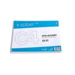 Kuvert Sober C4 FH vitt 90g