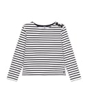 Petit Bateau A09R6 Marinière, Marshmallow/Smoking, XL Femme