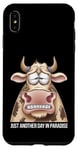 Coque pour iPhone XS Max Just Another Day In Paradise Cow Humour Sarcasme Femmes Hommes