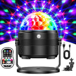 Tyonto RGBP Boule Lumineuse Disco Pour Les soiree DJ Fete-15 Couleurs Lumiere, Minuterie, Musique, Rotation À 360°, Lumineux Et USB 4M/13 Pieds Créent Une Atmosphère de Vacances Lumière Lumineuse