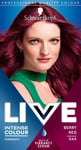 Schwarzkopf LIVE Intense Colour, Berry Red Permanent Hair Dye for Grey Coverage