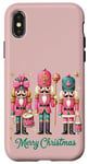 iPhone X/XS Preppy Pink Nut cracker Merry Christmas Cute Xmas Nutcracker Case