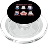 Just Bookworm Things Adorable chat pour amoureux de la lecture PopSockets PopGrip pour MagSafe