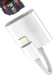 Adaptateur De Lecteur De Carte Sd Micro Sd (2 In1) Pour Apple Iphone Ipad Pro Lightning Lecteur De Carte Câble Mémoire Photo Mémoire Téléphone De Externe Port Transférer Caméra Cartes Télécharger