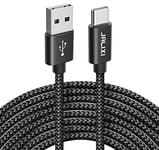 JALIXI USB C Cable 3M, Long PS5 Controller Charger Cable Fast Charging, 3A Type C Lead Braided Wire for Samsung Galaxy S23 S22 S21 A55 A54 A53 A35 A25 A15 A14, Playstation 5, Xbox Series X/S, Black