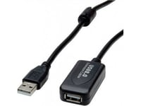 Secomp Value Usb-Förlängningskabel Usb 2.0, Aktiv Med Repeater, Svart, 10 M