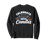 Celebrate With Candles Festival Judaism Dreidel Latke Sweatshirt