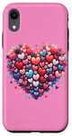 iPhone XR Cute Heart with Flowers and Hearts for Valentine's Day Case