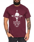 Sea Zoro One Manga T-Shirt Luffy pour Homme Anime Piece, Größe2:Small, Farbe2:Rouge