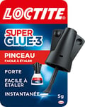 Loctite Super Glue-3 | Pinceau (flacon de 5 g) – Colle forte facile à étaler avec pinceau applicateur – Colle liquide à séchage instantané – Colle transparente multi-matériaux