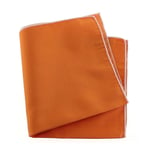 Pochette soie, Orange Rame, ourlet Rose crocus - Orange -  FABRIQUE EN ITALIE.