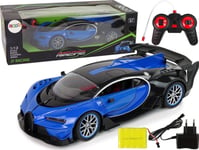 Lean Toys Radiostyrd Bil Bugatti Blå