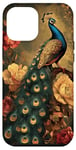 Coque pour iPhone 12 Pro Max Paon Vintage Flower Majestic Floral Botanique