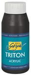 KREUL 17009 - Solo Goya Triton Peinture acrylique Noir Flacon de 750 ml Séchage rapide avec un aspect mat Qualité étude Peinture à base d’eau polyvalente, opaque et économique