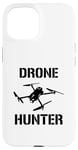 Coque pour iPhone 15 Drone Hunter Objet volant Contrôle de la circulation aérienne