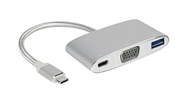 Innergie ACC-s20el RA Magic Cable USB C vers VGA Adaptateur Multi Port Câble de synchronisation et de Charge/Argent