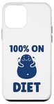 Coque pour iPhone 12 mini Weight loss Simple funny diet quote 100% on diet