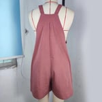 Women Casual Overalls Jumpsuit Shorts Loose Buttoned Summer Overalls Shorts With