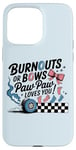 Coque pour iPhone 15 Pro Max Burnouts or Bows Paw Loves You Baby Shower Révélation du sexe