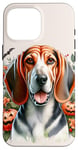 iPhone 16 Pro Max American English Coonhound Dog Halloween Watercolor Artwork Case