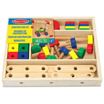 Melissa & Doug Construction Building Set 48 Piece Wooden Toy Set in a Box -15151