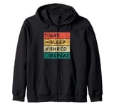 Eat Sleep Shred Repeat Float One Wheel Electric Skateboard Zip Hoodie