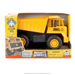 Mighty Wheels Steel Dump Truck Toy 4.75" - Free-wheeling Dumper Truck Toy with Movable Tipping Bed - Durable Steel and Plastic Construction Toys for 3+ Year Olds Boys and Girls - Kids' Play Vehicles