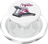 Lapin de Pâques sur tapis roulant Gym Fitness Entraînement PopSockets PopGrip pour MagSafe