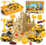 FRUSE Play Construction Sand Kit,Sand Box Toys Set w/Play Sand,4 Take Apart with