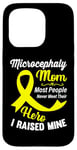 Coque pour iPhone 15 Pro Ruban jaune de sensibilisation à la microcéphalie Maman Soutien Maman