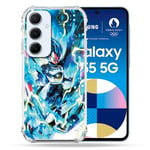 Cokitec Coque Renforcée pour Samsung Galaxy A55 5G Manga Dragon Ball Vegeta Bleu