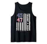 Vintage Trump 2024 Design 45 47 President USA Flag Men Women Tank Top