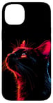 Coque pour iPhone 14 Plus Croquis de chat Look 90s Cat Lover