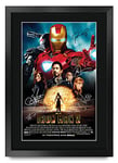 HWC Trading A3 FR Iron Man 2 Robert Downey Jr and Cast Gifts Printed Poster Signed Autograph Picture for Movie Memorabilia Fans - A3 Framed