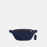 Coach Mens Warren Mini Belt Bag in Suede - Dark Blue - One Size