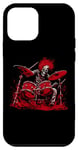 iPhone 12 mini Skeleton Drummer Guy Rock And Roll Band Rock On Drum Kit Case