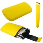 caseroxx Slide Poche pour Nokia 6151 en jaune fait de Cuir artificiel